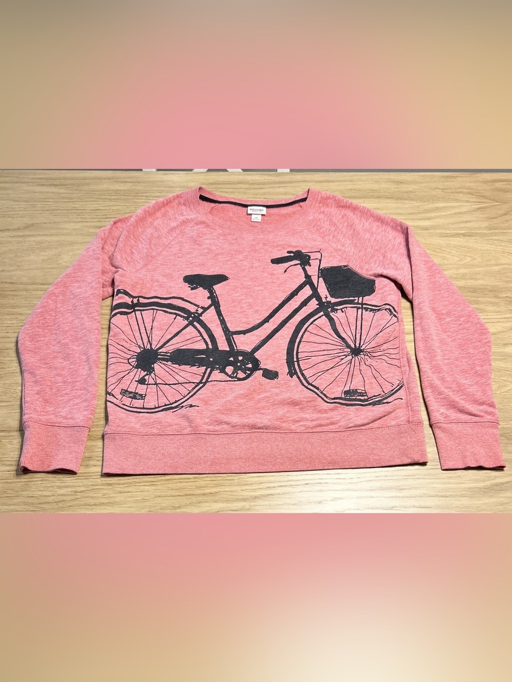 Mossimo Supply Co. Coral Pink Terry Pullover Sweatshirt